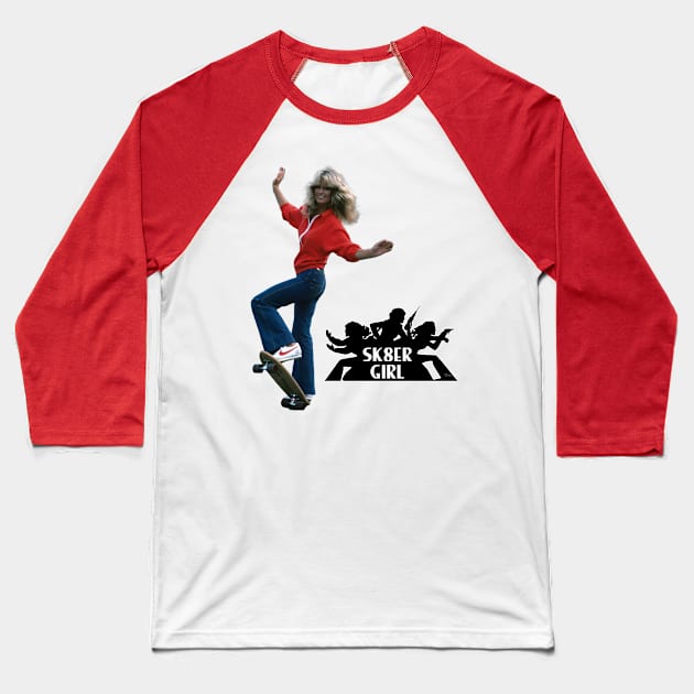 Sk8er Girl Baseball T-Shirt by Gen-X Memories